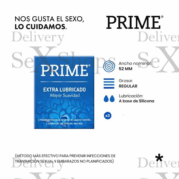 Preservativos Prime Extra Lubricados
